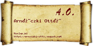 Arnóczki Ottó névjegykártya