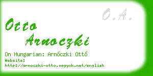otto arnoczki business card